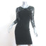 Emilio Pucci Sequined Lace Yoke Dress Black Stretch Jersey Size US 6