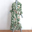 Adriana Degreas x Cult Gaia Tie-Front Midi Dress Tropical Print Silk Size Large