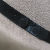 Rag & Bone Wool Felt Fedora with Calf Hair Band Taupe Brown Size Medium