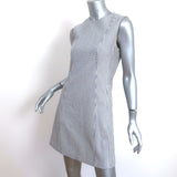 Theory Helaina Sleeveless Mini Dress Navy/White Striped Stretch Wool Size 2