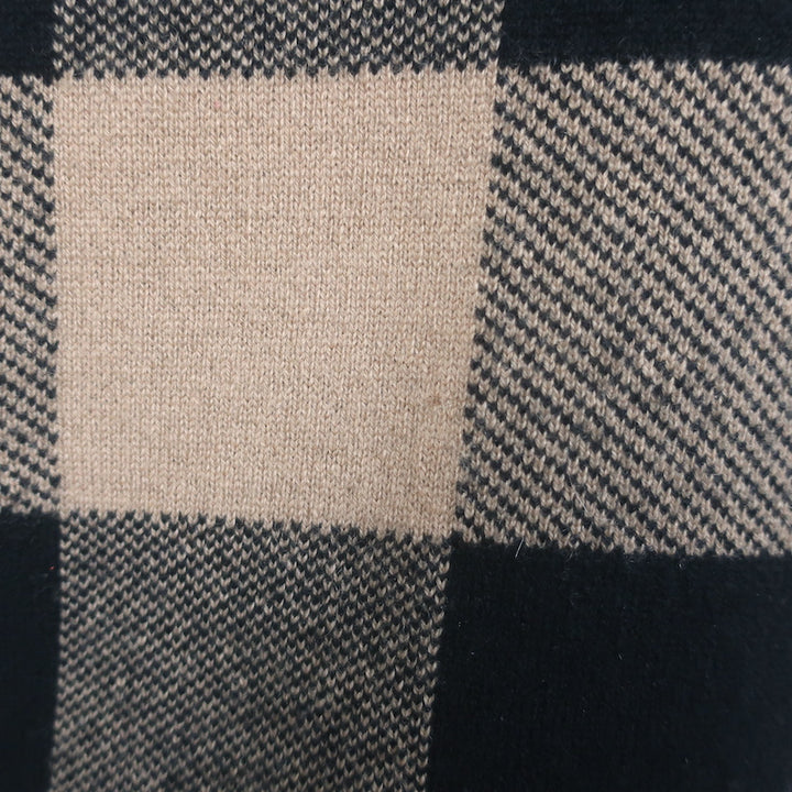Christian Dior Checked Cashmere Top Tan/Black Size 36 Sleeveless Sweater Vest