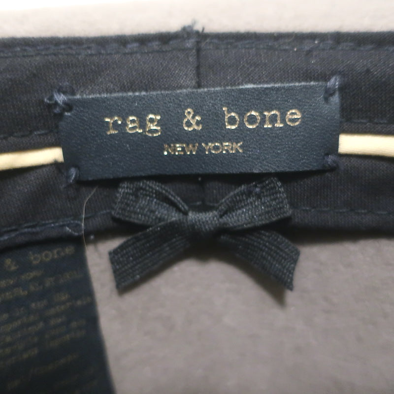 Rag &amp; Bone Wool Felt Fedora with Calf Hair Band Taupe Brown Size Medium