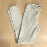 Polo Ralph Lauren Suede Leggings Beige Size Medium Pull-On Skinny Pants