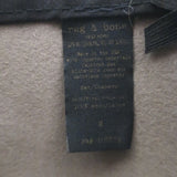 Rag & Bone Wool Felt Fedora with Calf Hair Band Taupe Brown Size Medium