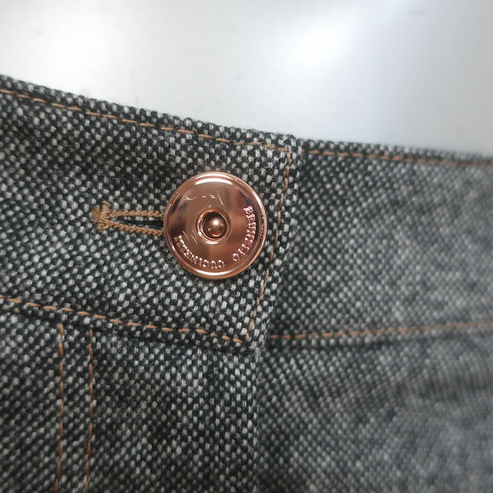 Brunello Cucinelli Monili-Detail Cropped Trousers Charcoal Wool-Cashmere Size 38