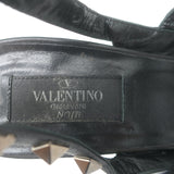 Valentino Noir Rockstud Caged Pumps Black Leather Size 39 Pointed Toe Heels