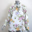 LoveShackFancy Willow Tie-Neck Top Cream Spring Garden Print Size Large