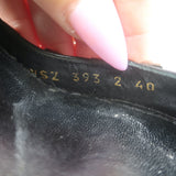 Valentino Noir Rockstud Caged Pumps Black Leather Size 39 Pointed Toe Heels