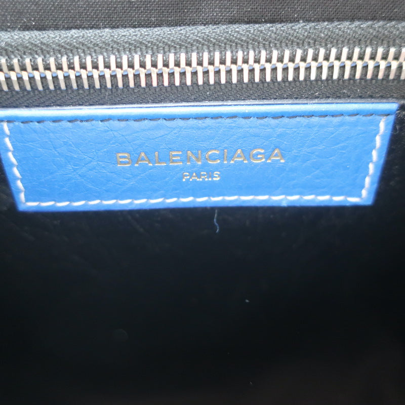 Balenciaga Bazar XS Striped Convertible Tote Red/Blue Leather Crossbody NEW