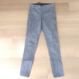 Polo Ralph Lauren Suede Leggings Grey Size Medium Pull-On Skinny Pants NEW