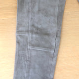 Polo Ralph Lauren Suede Leggings Grey Size Medium Pull-On Skinny Pants NEW