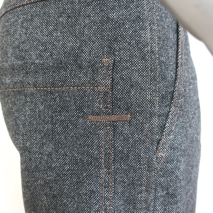 Brunello Cucinelli Monili-Detail Cropped Trousers Charcoal Wool-Cashmere Size 38