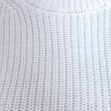 MICHAEL Michael Kors Lace-Up Sweater White Cotton Ribbed Knit Size Extra Small