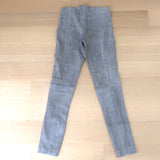 Polo Ralph Lauren Suede Leggings Grey Size Medium Pull-On Skinny Pants NEW