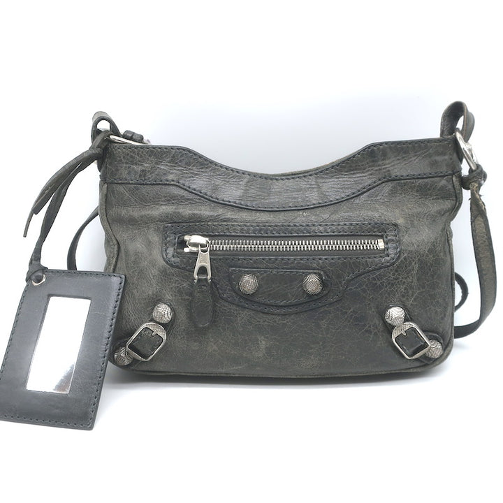Balenciaga Giant 12 Hip Bag Dark Gray Leather Mini Crossbody
