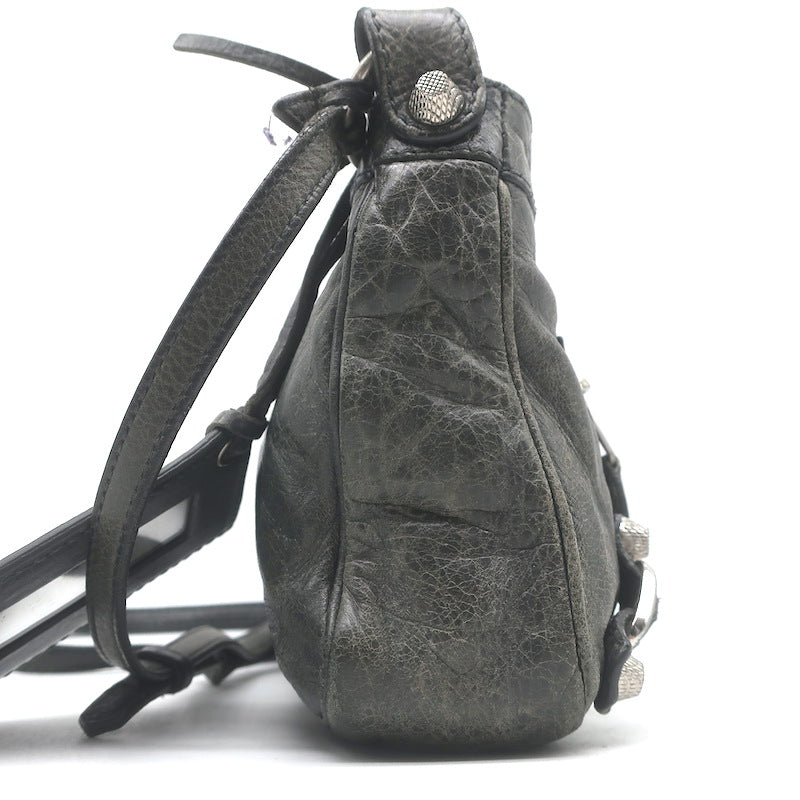 Balenciaga Giant 12 Hip Bag Dark Gray Leather Mini Crossbody