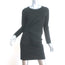 Lanvin Twist-Front Mini Dress Black Stretch Wool Size 36