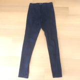 Polo Ralph Lauren Pintucked Suede Leggings Navy Size Medium