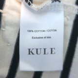 Kule x Alix of Bohemia Daisy-Embroidered Striped Top Cream/Black Size Medium