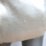 Cinq a Sept Kylie Scrunched-Sleeve Satin Blazer Ivory Size 0 One-Button Jacket