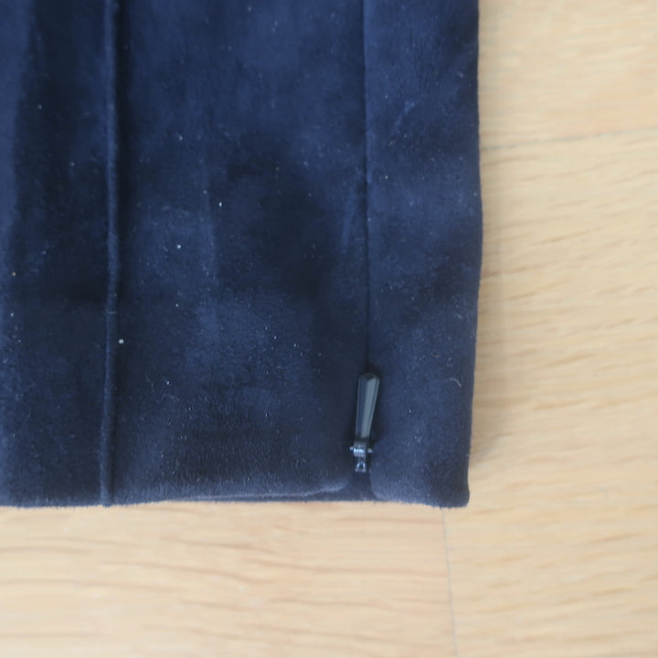Polo Ralph Lauren Pintucked Suede Leggings Navy Size Medium