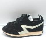 Rag & Bone Retro Runner Low Top Sneakers Black Suede Size 36