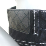 Chanel High-Waist Flared Bell Bottom Jeans Black Denim Size 38