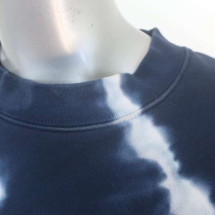 Tory Burch Tory Sport Tie Dye Crew Sweatshirt Navy French Terry Size Small