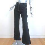 Chanel High-Waist Flared Bell Bottom Jeans Black Denim Size 38