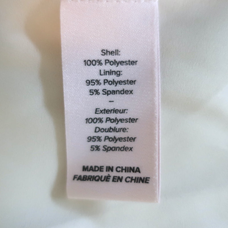 Cinq a Sept Kylie Scrunched-Sleeve Satin Blazer Ivory Size 0 One-Button Jacket