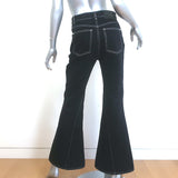 Chanel High-Waist Flared Bell Bottom Jeans Black Denim Size 38