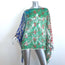 Etro Poncho Blouse Multicolor Paisley Print Silk Chiffon One Size