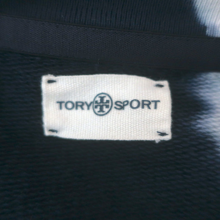 Tory Burch Tory Sport Tie Dye Crew Sweatshirt Navy French Terry Size Small