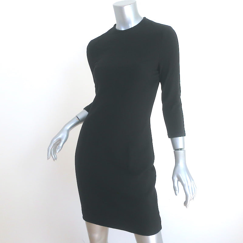 Givenchy Mini Sheath Dress Black Stretch Wool Size 38