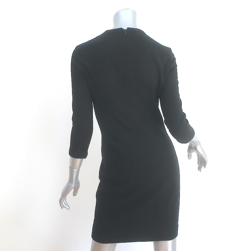 Givenchy Mini Sheath Dress Black Stretch Wool Size 38