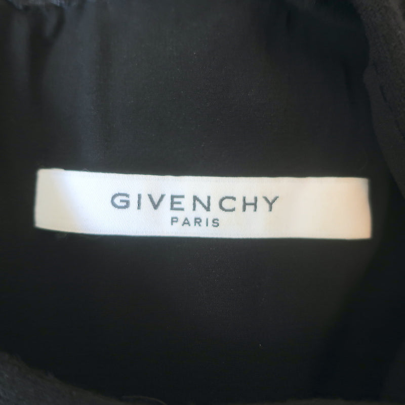 Givenchy Mini Sheath Dress Black Stretch Wool Size 38