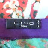 Etro Poncho Blouse Multicolor Paisley Print Silk Chiffon One Size