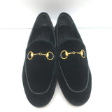 Gucci Jordaan Velvet Horsebit Loafers Black Size 36