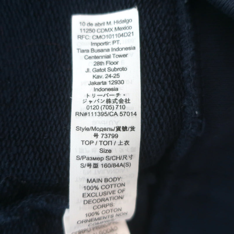 Tory Burch Tory Sport Tie Dye Crew Sweatshirt Navy French Terry Size Small
