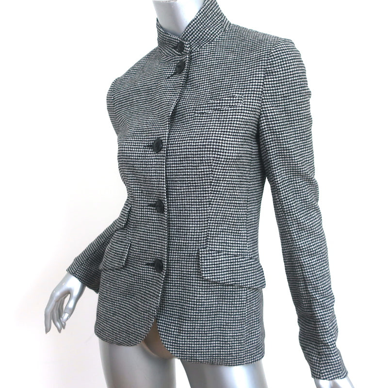 Rag &amp; Bone Slade Houndstooth Blazer Black &amp; White Wool-Blend Size 2