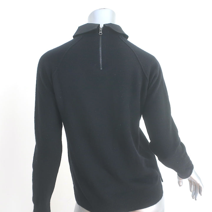 27 Miles Cashmere Collared Sweater Black Size Small