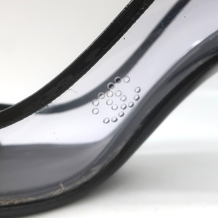 Chanel 07P CC Cap Toe PVC &amp; Patent Leather Pumps Clear/Black Size 38.5