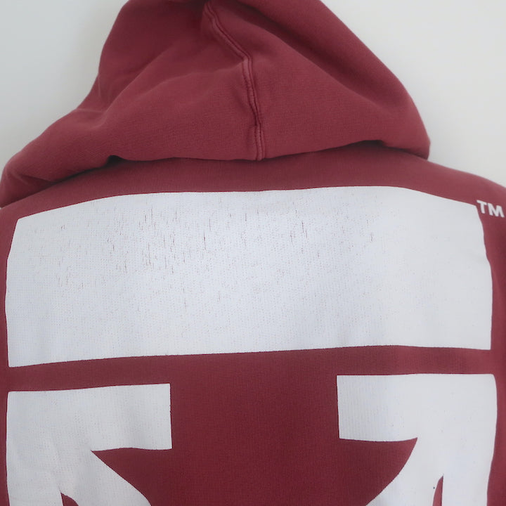 Off-White c/o Virgil Abloh Diagonal Arrows Hoodie Sweatshirt Bordeaux Size Small