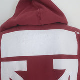 Off-White c/o Virgil Abloh Diagonal Arrows Hoodie Sweatshirt Bordeaux Size Small