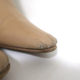 Jimmy Choo Agathe 85 Knee High Boots Nude Leather Size 40