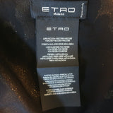 Etro Metallic Velvet Paisley Kimono Jacket Gold/Multi One Size