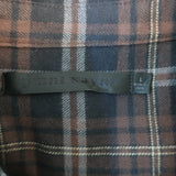 Jenni Kayne Lightweight Flannel Shirt Brown Plaid Size Large Long Sleeve Top