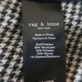 Rag & Bone Slade Houndstooth Blazer Black & White Wool-Blend Size 2