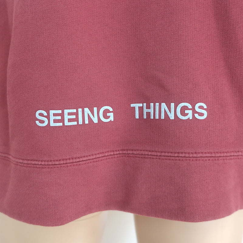 Off-White c/o Virgil Abloh Diagonal Arrows Hoodie Sweatshirt Bordeaux Size Small