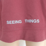 Off-White c/o Virgil Abloh Diagonal Arrows Hoodie Sweatshirt Bordeaux Size Small